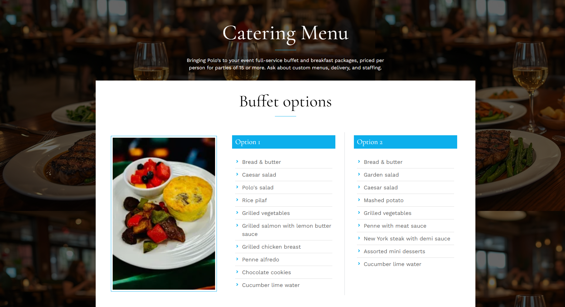 Catering Menu
